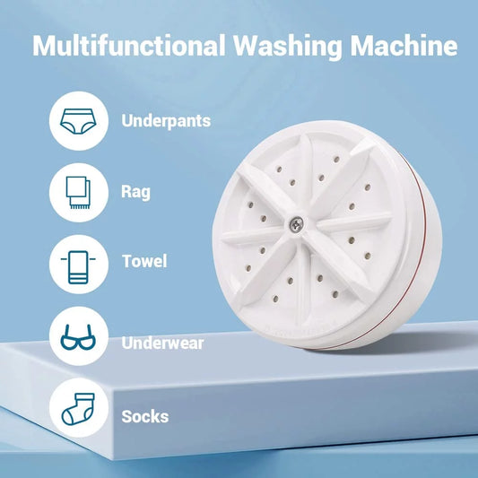 Mini Portable Washing Machine with Ultrasonic Cleaning